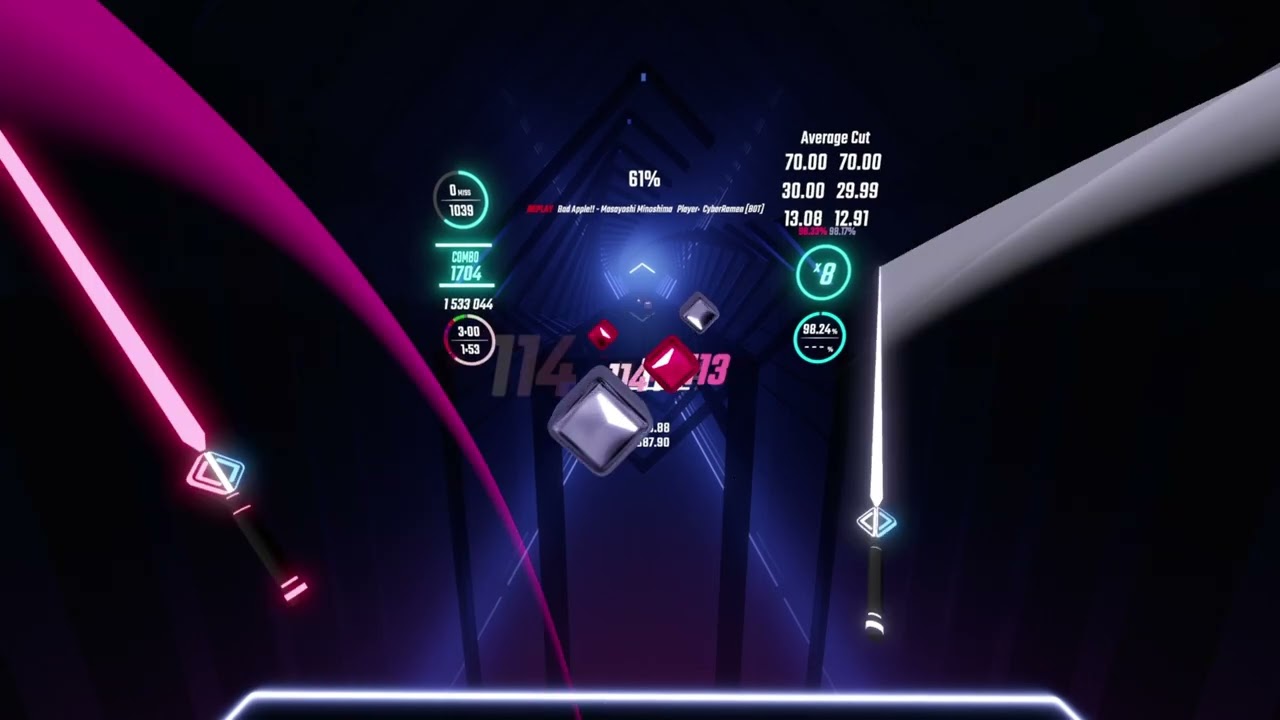 [Beat Saber AI] Bad Apple!! - 98.30% FC - 621.29pp