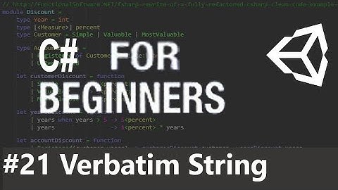 21 Verbatim string in C #  | Var keyword in C# | Strings in C Sharp | Hindi C# Tutorials videos