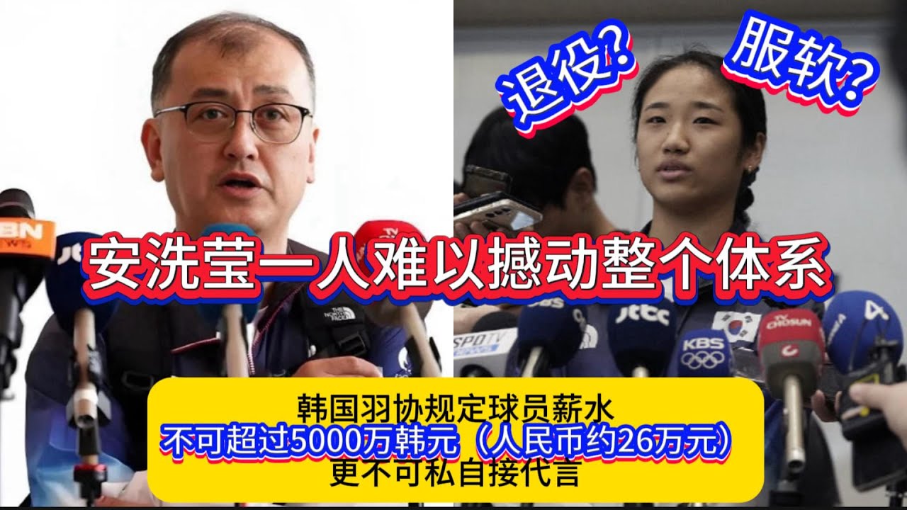 安洗莹一个人对抗整个韩国！韩国羽协规定球员首年薪水不可超过5000万韩元，折合人民币约26万元，更不可私自接代言！安洗莹难以撼动整个体系😱【中国体育比赛传奇】