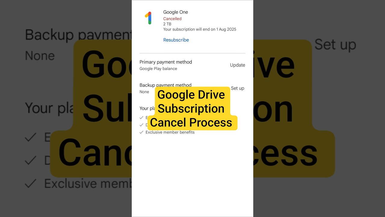 Google Drive Subscription Cancel | Drive Subscription Cancel process