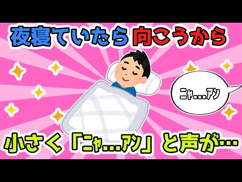 【2chほのぼのスレ】夜寝ていたら小さい声で「ﾆｬ...ｱﾝ」と声がした。何事かと思って起きたら・・・・【ゆっくり解説】