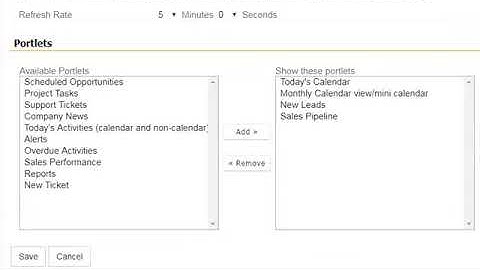 CRM Dashboard Customization