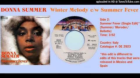 Thumbnail of Donna Summer -  Summer Fever (Single Edit - Italy)