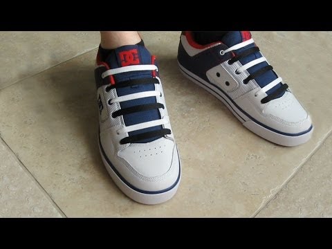 How To BAR LACE With TWO COLORS Of Laces - YouTube