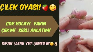 Sirali Çi̇lek Oyasi Iğne Oyası Modelleri Kendi Tasarımım Needle Lace