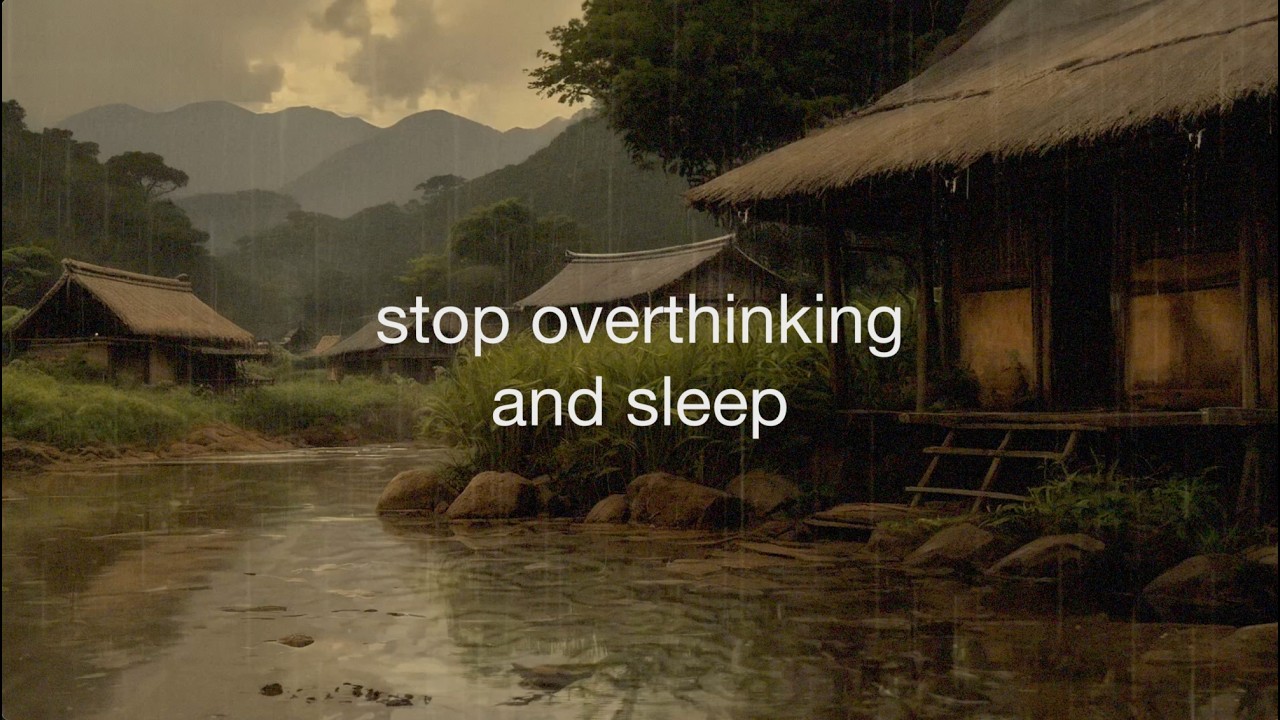 Heavy Rain in Japanese Hut | Stop Overthinking & Sleep Instantly (10 Hours)