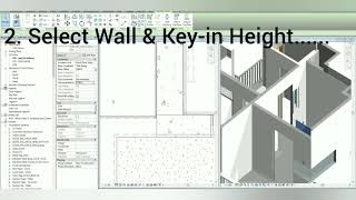 Revit Guide - Adjusting height walls and using Split element..