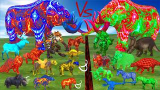 Epic Battle Prehistoric Elephant vs T Rex Dinosaurs Vs 12 Wild Animals Animal Revolt Battle Simulato screenshot 1