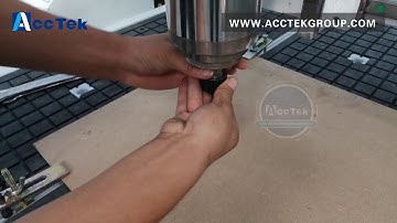 how to install tool of manual spindle?  ACCTEK cnc router