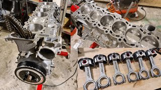 300hp N/A M52 project. Part3, bottom end assembly