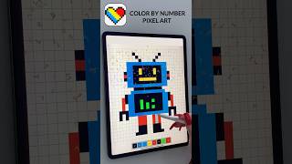 Coloring Book Pixel Art Color By Number Robots