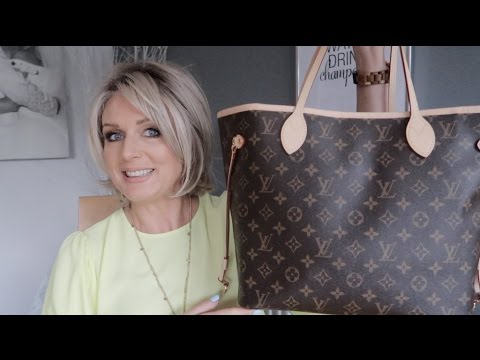 Spring outfit and Louis Vuitton neverfull gm