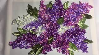 Сирень из атласной ленты (канзаши) / Lilac satin ribbon