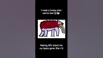 3D model of my alien walrus-bear #devlog #space #indiegame #gamedev #alien #walrus #bear #blender