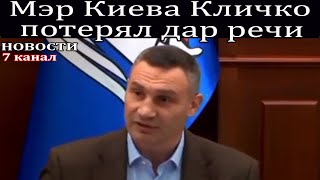 Мэр Киева Виталий Кличко потерял дар речи.