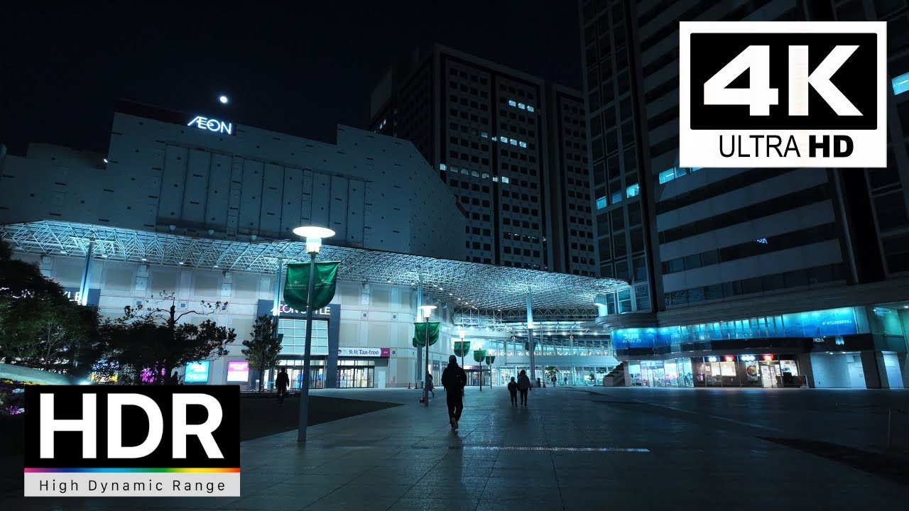 TOKYO - Night Walk in Shinagawa Seaside【4K HDR】