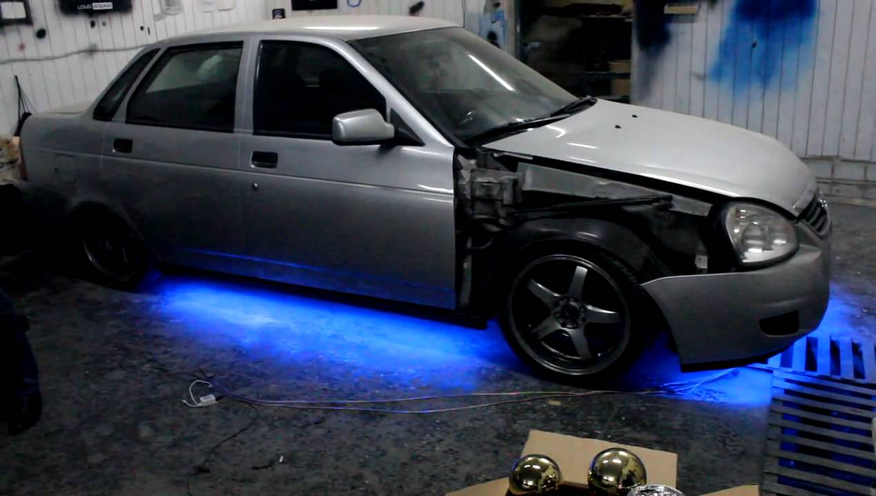 Подсветка приоры - YouTube