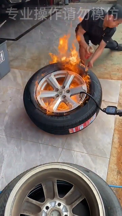 Changing a tire almost burned my eyebrows off #cardaily #automobile #weldwheels #handsonthewheel