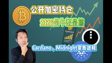 公开全部加密持仓｜2026 年是牛市还是熊市|Cardano、midnight重点关注的路线图,聚焦做事进程,