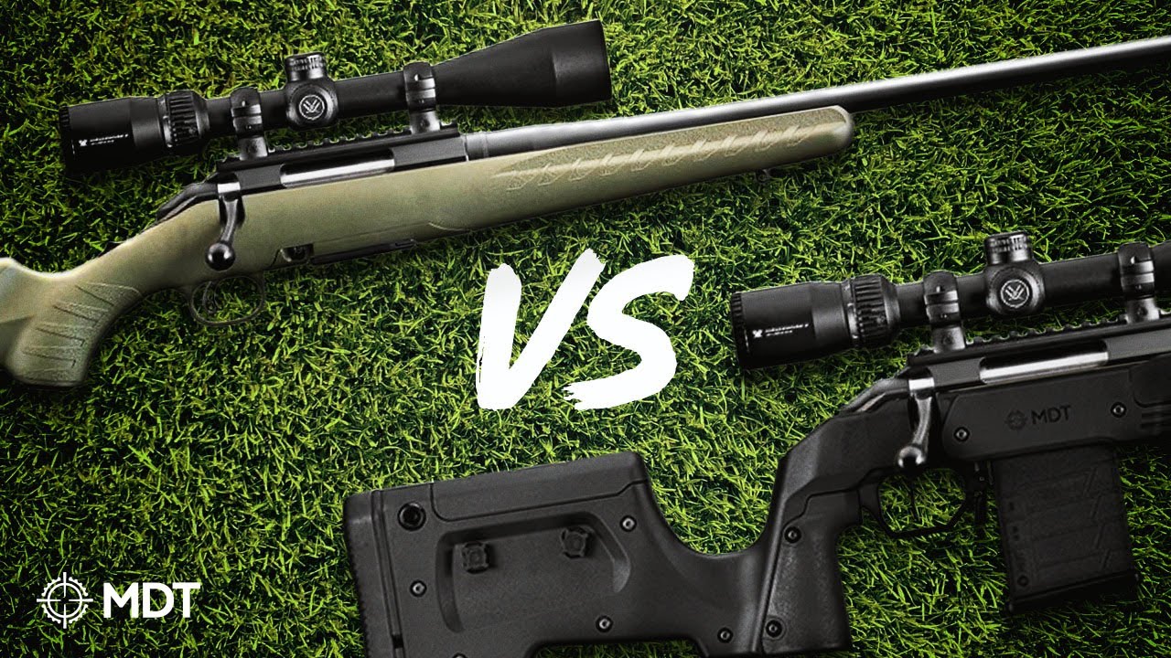 Ruger American Stock vs Upgraded From 1001000 Yards YouTube