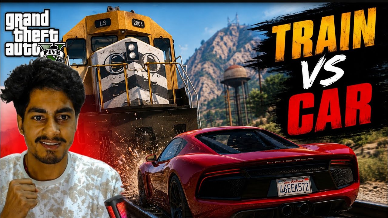 GTA 5 LIVE | Train vs 100 Luxury Cars 😱🔥 कौन बचेगा?