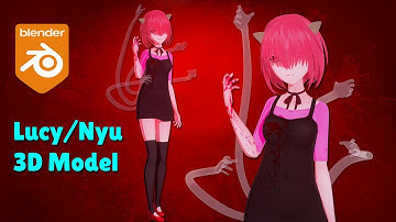 Blender - Elfen Lied Lucy 3D Model | @shionmgr