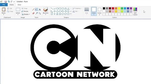 How to draw a variant Cartoon Network logo using MS Paint | How to draw on your computer