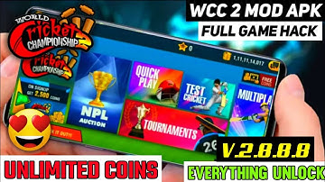 Wcc2 Mega Hack Unlimited Coins Mod Apk V.2.8.8.8 | All Tournament + NPL Unlock Singin Mod Version