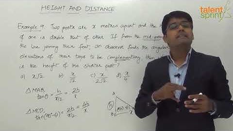 Height and Distance | Example - 9 | Quantitative Aptitude | TalentSprint Aptitude Prep