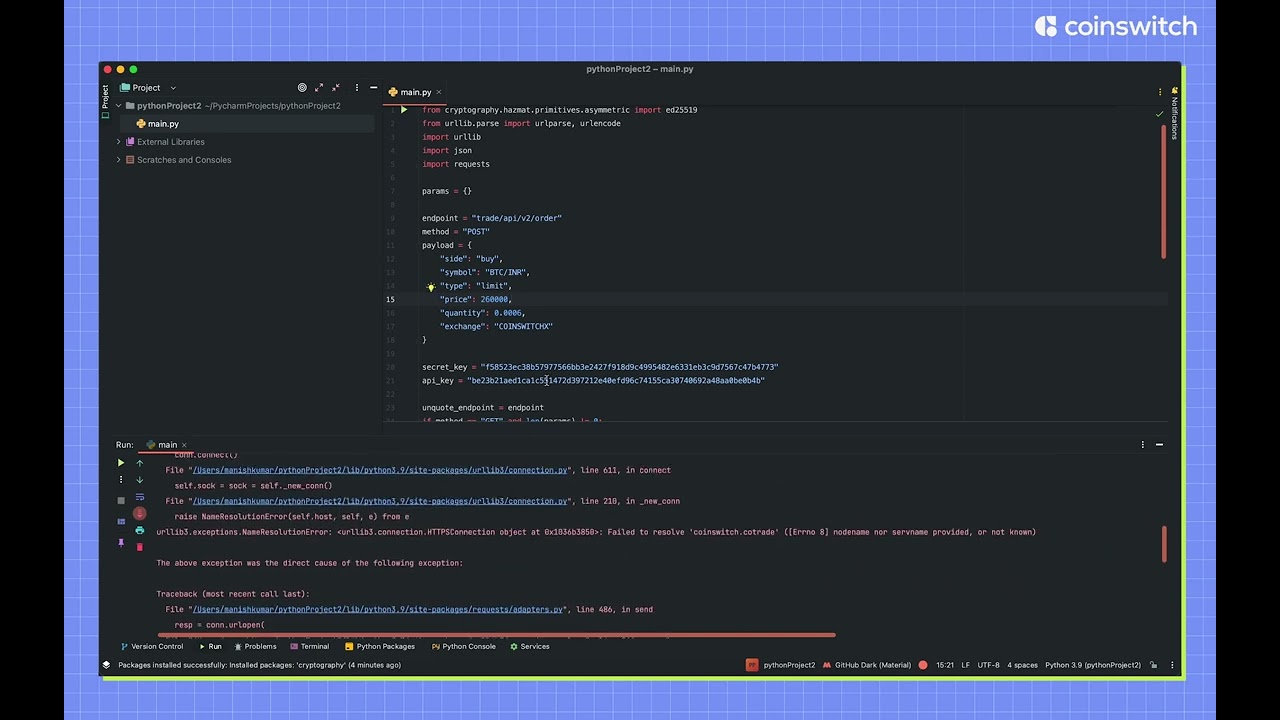 API Trading made easy with CoinSwitch PRO: A how-to guide - CoinSwitch