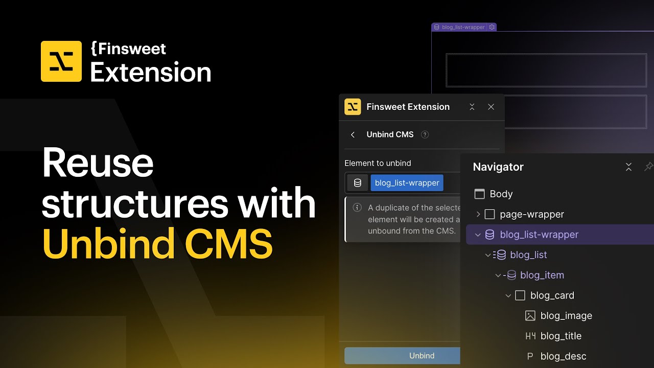 Unbind CMS in Webflow 👉 Reuse any Collection List instantly! - YouTube
