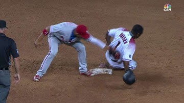 PHI@ARI: Rupp throws out Bourn after overturned call