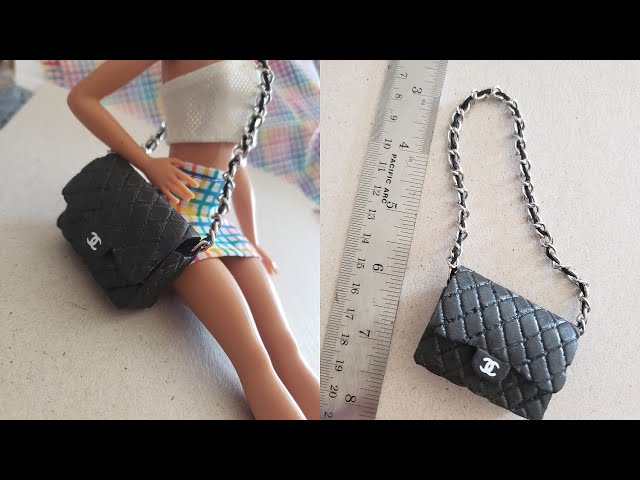 Dollhouse doll fashion accessory handbag designer purse Gucci Dior Hermes  Chanel Louis Vuitton —