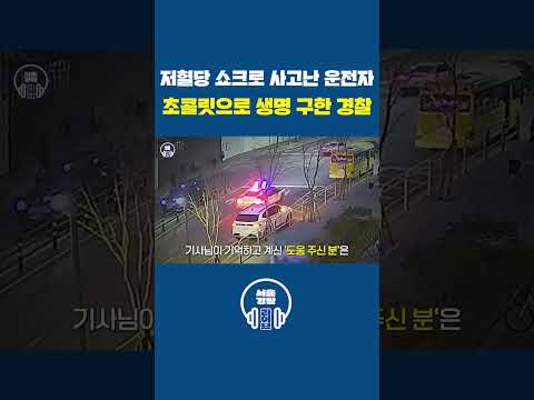 😰저혈당 쇼크로 사고난 운전자 🍫초콜릿으로 💝생명 구한 경찰