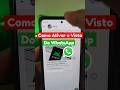 Como ativar o visto do WhatsApp e o Online #whatsapp #vistoporultimo #online #dicas #Android