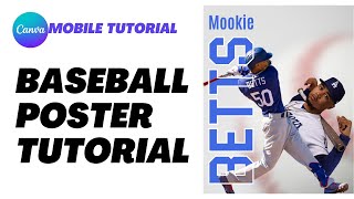 Los Angeles Dodgers Poster on Smartphone | Canva Mobile App Tutorial screenshot 3