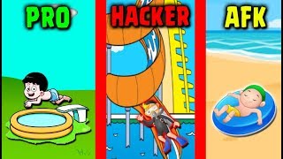 PRO vs HACKER vs AFK - Aquapark.io | Mobile Games screenshot 4