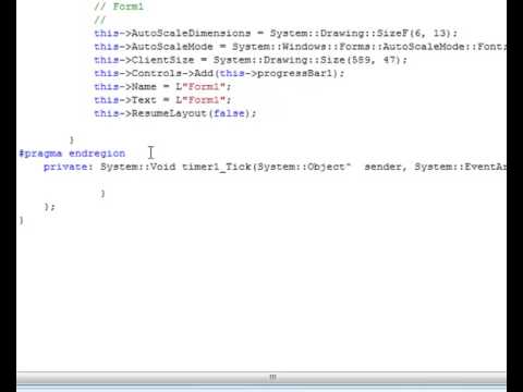 Darkest Code - VC++ 2008 [Progress Bar] Form Application