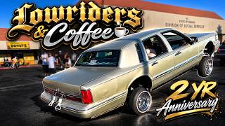 Over 100 Lowriders Celebrate 2 YEARS of Cars & Coffee at Anthony’s Donuts Vegas! (Lowrider Blvd)
