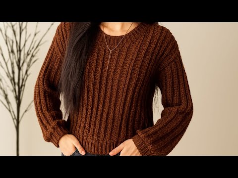 كروشيه بلوفر نسائي برقبة V بكل تفاصيله How To Crochet Sweater With V Neck 