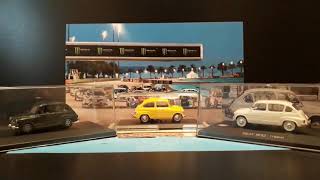 1:43 collection car DIORAMA FIAT 750 & 800  1964 1 43 Collection Car Diorama Fiat 125s 1968 1972