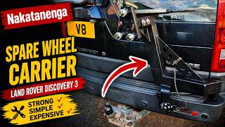 Landrover Discovery 3 swingaway install Nakatanenga stainless. Spare wheel carrier DIY