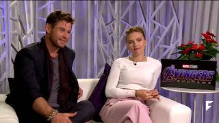 AVENGERS ENDGAME  SCARLETT JOHANSON AND CHRIS HEMSWORTH INTERVIEW