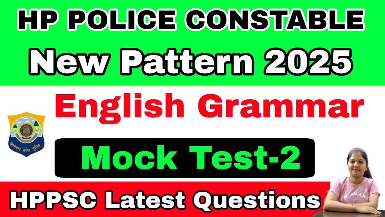 English Section | Mock Test-2 | HP Police Constable | 2025 | HPPSC Latest Pattern