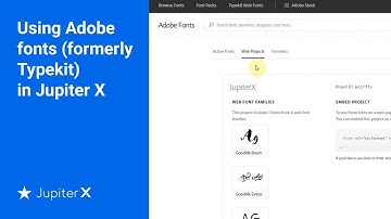 Using Adobe fonts formerly Typekit in Jupiter X