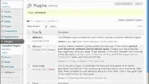 WordPress 3.2.1 with Affiliates Plugin 1.0.1 - Adding a new affiliate