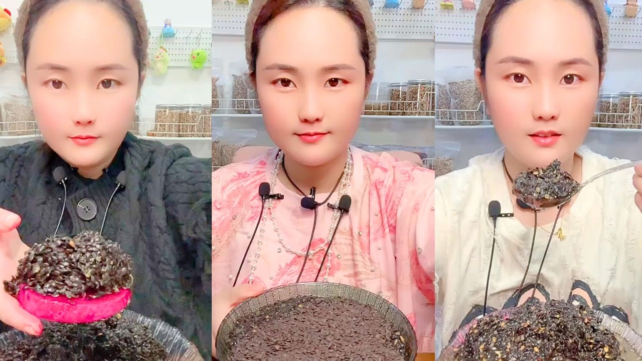 Chinese Passion Fruit Grain Mix ASMR Eating Show #106
