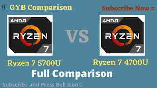 Ryzen 7 5700U vs Ryzen 7 4700U || full Comparison
