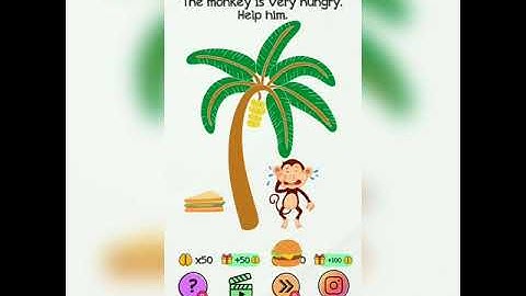 Braindom Level 80 The Monkey Is Very Hungry Help Him | Games Squeezer
