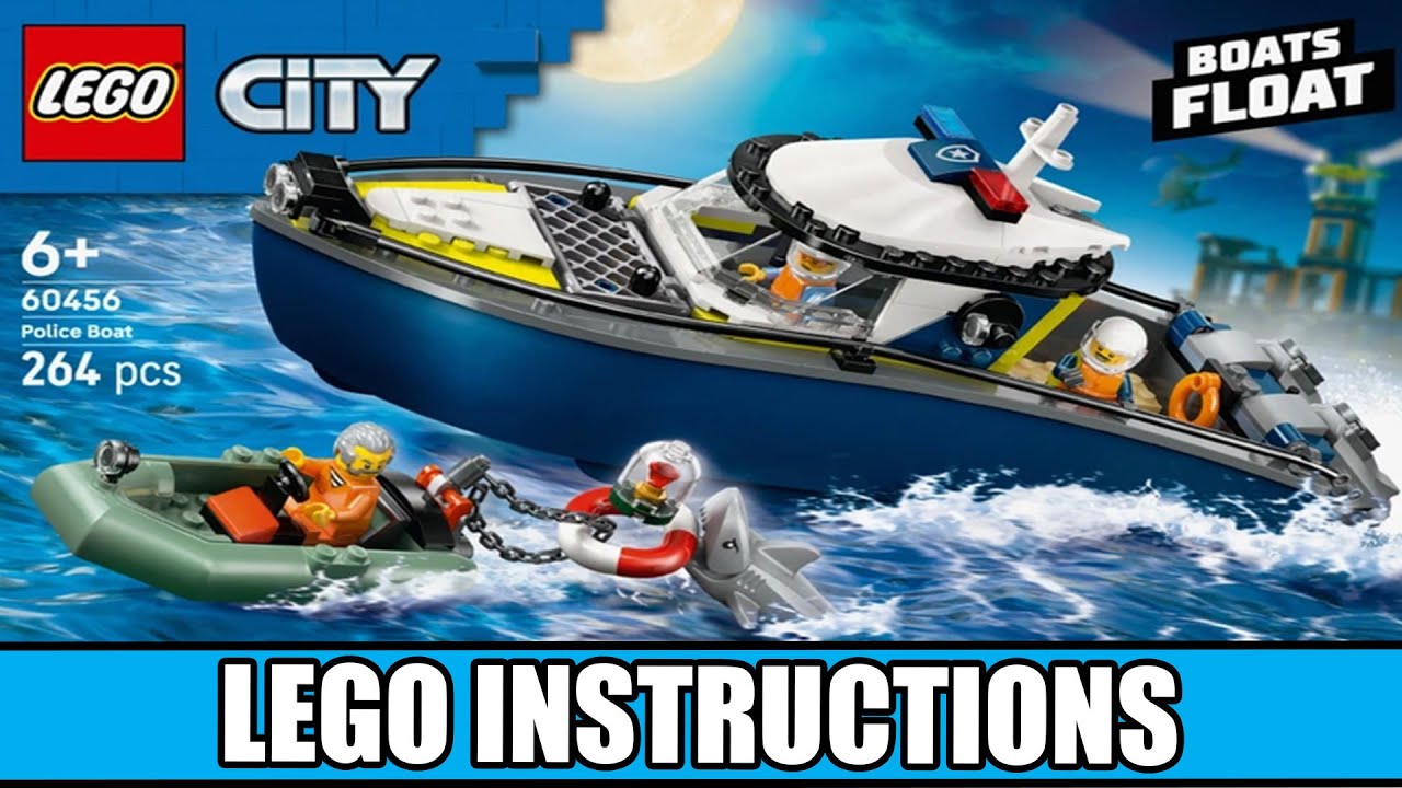 City - Police Boat - Police LEGO instructions